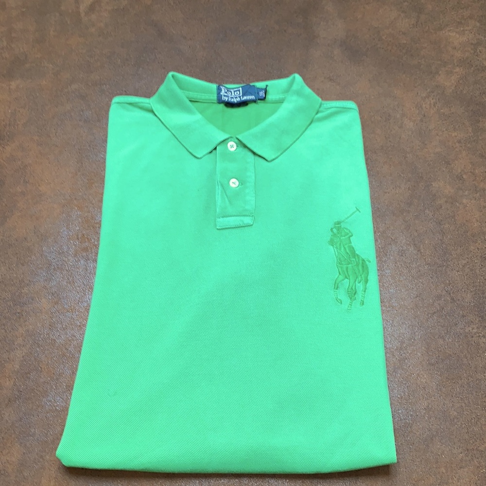 Polo Ralph Lauren Size XL  faded green polo shirt.